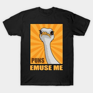 Emu Animal Pun Design for Animal Lovers T-Shirt